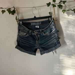 hydraulic jean mini shorts vintage y2k look
